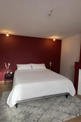 Un ou plusieurs lits dans un hébergement de l'établissement Charmant appartement au cœur de ville