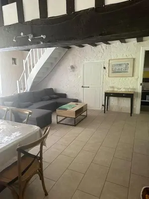 Coin salon dans l'établissement Maison de campagne