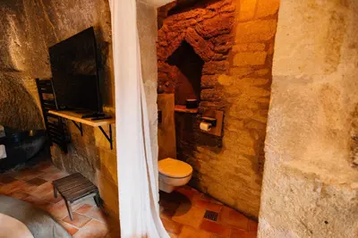 Salle de bains dans l'établissement Le Cocon