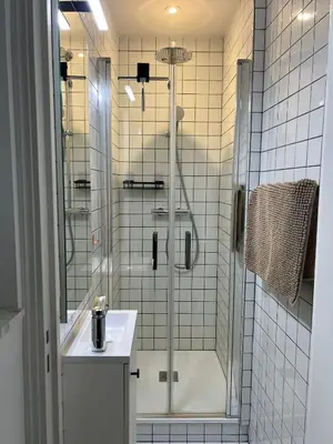 Salle de bains dans l'établissement Charmant T2 - Centre ville Tours
