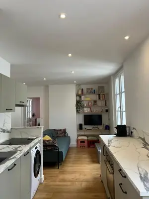 Cuisine ou kitchenette dans l'établissement Charmant T2 - Centre ville Tours
