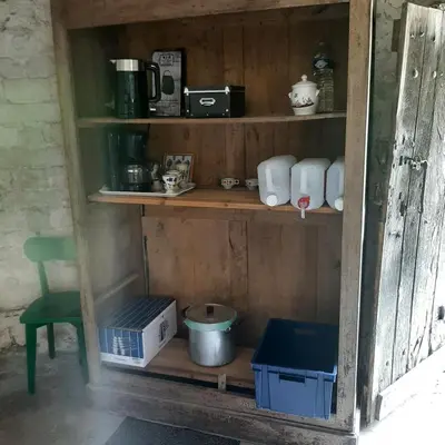 Cuisine ou kitchenette dans l'établissement le pigeonnier de st Romain