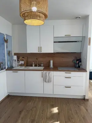 Cuisine ou kitchenette dans l'établissement Jolie Maison Bord de Sarthe