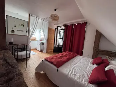 Un ou plusieurs lits dans un hébergement de l'établissement Le Logis du pavillon