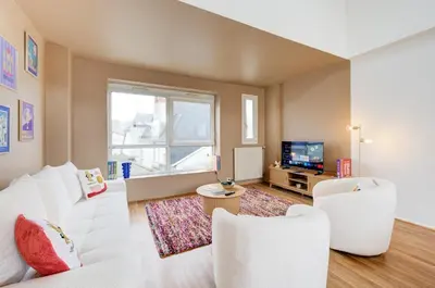 Télévision ou salle de divertissement dans l'établissement Loft au coeur des halles -parking privé - Wifi