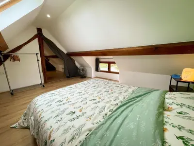 Un ou plusieurs lits dans un hébergement de l'établissement Maison de campagne, charme Touraine - pers. - FR-1-381-649