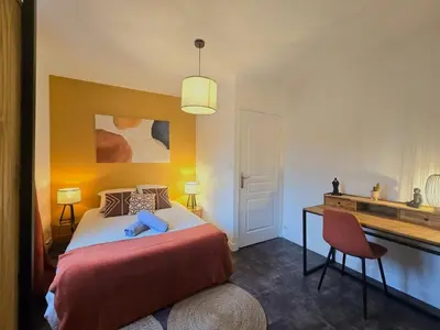 Un ou plusieurs lits dans un hébergement de l'établissement Le Terracotta - 5 pers. - centre-ville - Wifi