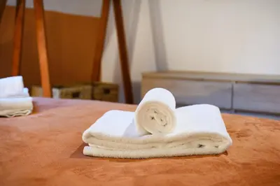 Un ou plusieurs lits dans un hébergement de l'établissement Magnifique loft au pied du tram - Wifi - Bureau