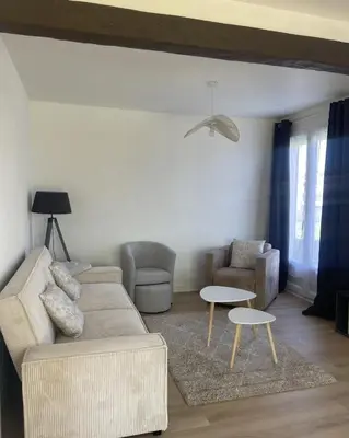 Coin salon dans l'établissement Maison spacieuse & lumineuse à Châtellerault
