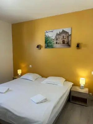 Un ou plusieurs lits dans un hébergement de l'établissement T3 vue sur le Château d'Azay-le-Rideau ! Avec 2 SDB
