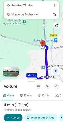 Plan de l'établissement Chambre 24h à 900m du virage de Mulsanne