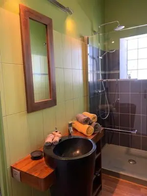 Salle de bains dans l'établissement LA PONCÉ SECRÈTE