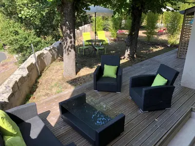 Jardin de l'établissement Domaine Plessis Gallu - vacation cottage rental