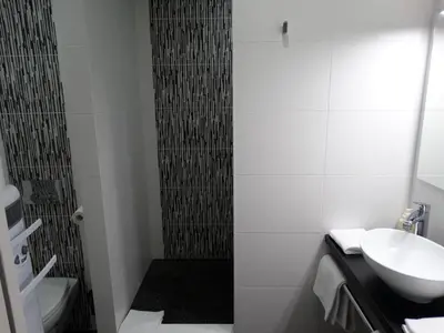 Salle de bains dans l'établissement Castel Fleuri