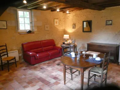 Coin salon dans l'établissement Gîte Bois Gaillard