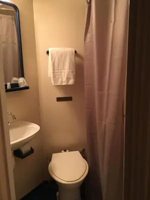 Salle de bains dans l'établissement Hotel de la gare