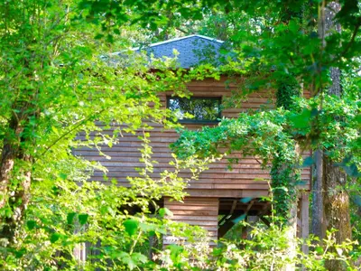 Jardin de l'établissement Ecolodges de Loire & Spa