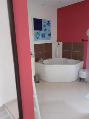 Salle de bains dans l'établissement Chambre d'hôtes du Haut Chemin