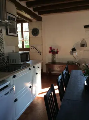 Cuisine ou kitchenette dans l'établissement Gîte Ô Beauval