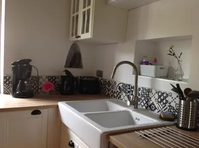 Cuisine ou kitchenette dans l'établissement Gîte Ô Beauval