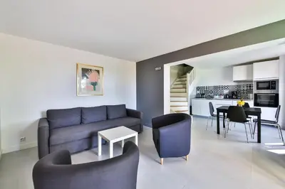 Cuisine ou kitchenette dans l'établissement Les Terrasses De Chaumont 1