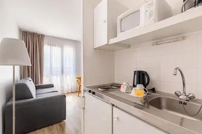 Cuisine ou kitchenette dans l'établissement Appart'City Classic Blois