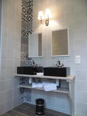 Salle de bains dans l'établissement Moulin d'Amour
