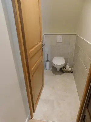 Salle de bains dans l'établissement Les Jarrieres