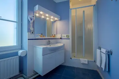 Salle de bains dans l'établissement Hôtel Miléade Le Domaine de la Blairie - Saumur