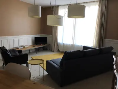 Coin salon dans l'établissement L appartement des bords du Cher