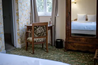 Un ou plusieurs lits dans un hébergement de l'établissement Château De L'aubrière - Teritoria