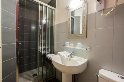 Salle de bains dans l'établissement Hotel Val De Loire
