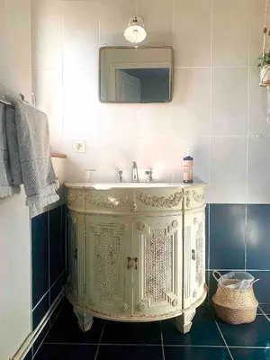 Salle de bains dans l'établissement Le Moulin Du Port