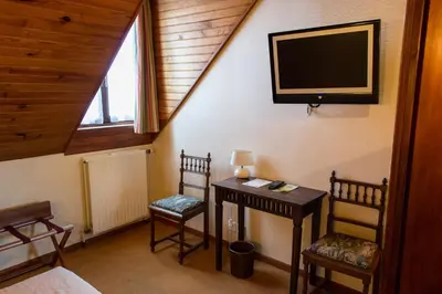 Télévision ou salle de divertissement dans l'établissement Logis Hôtels Restaurant Le Relais Chenonceaux