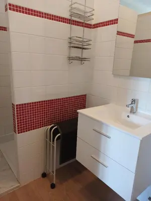 Salle de bains dans l'établissement Gîte La P'tite Fugue