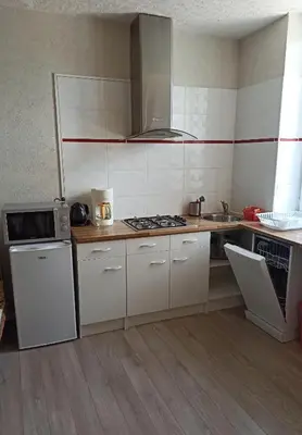 Cuisine ou kitchenette dans l'établissement Gîte La P'tite Fugue