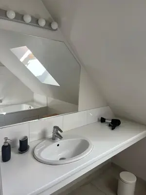 Salle de bains dans l'établissement Gite Du Bec De Cisse
