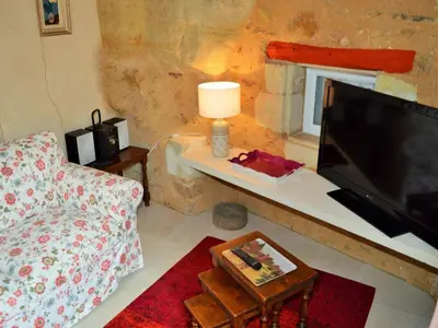 Télévision ou salle de divertissement dans l'établissement Gîte atypique avec garage et cour privée en Touraine - FR-1-381-280