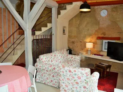 Télévision ou salle de divertissement dans l'établissement Gîte atypique avec garage et cour privée en Touraine - FR-1-381-280