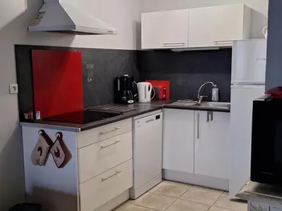 Cuisine ou kitchenette dans l'établissement Gîte charmant à 30 min d'Amboise - FR-1-381-145