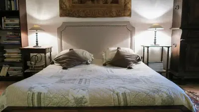 Un ou plusieurs lits dans un hébergement de l'établissement La cave de l'éperon troglodyte