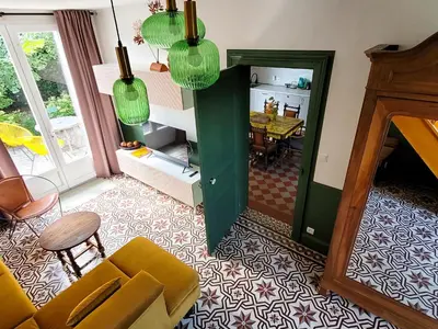 Coin salon dans l'établissement Guest House 