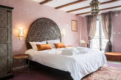 Un ou plusieurs lits dans un hébergement de l'établissement Riad SPA 