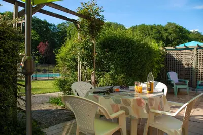 Jardin de l'établissement Gîtes Les Closeaux