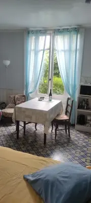 Coin salon dans l'établissement Villa à l'ancien Pigeonnier