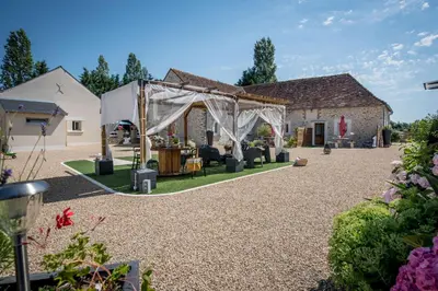 Jardin de l'établissement Les gîtes du Hameau des deux ailes