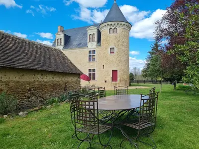 Jardin de l'établissement Manoir de la Beunèche - location du manoir entier