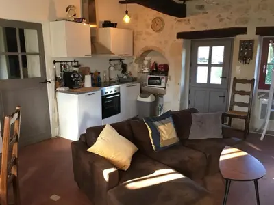 Cuisine ou kitchenette dans l'établissement Gîte des Cochards