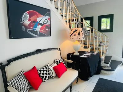 Coin salon dans l'établissement Le champ du Renne