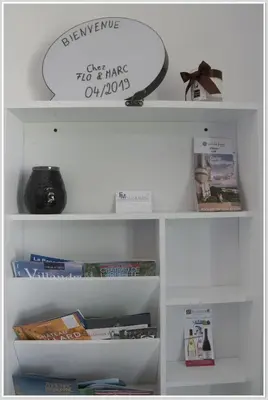 Bibliothèque dans le séjour chez l'habitant